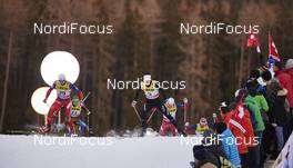 01.01.2016, Lenzerheide, Switzerland (SUI): Niklas Dyrhaug (NOR), Roman Schaad (SUI), (l-r)  - FIS world cup cross-country, tour de ski, individual sprint, Lenzerheide (SUI). www.nordicfocus.com. © Felgenhauer/NordicFocus. Every downloaded picture is fee-liable.
