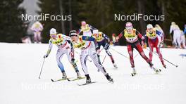 02.01.2016, Lenzerheide, Switzerland (SUI): Anna Haag (SWE), Jessica Diggins (USA), Teresa Stadlober (AUT), (l-r)  - FIS world cup cross-country, tour de ski, mass women, Lenzerheide (SUI). www.nordicfocus.com. © Felgenhauer/NordicFocus. Every downloaded picture is fee-liable.