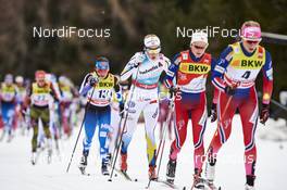 02.01.2016, Lenzerheide, Switzerland (SUI): Krista Parmakoski (FIN), Stina Nilsson (SWE), Ingvild Flugstad Oestberg (NOR), (l-r)  - FIS world cup cross-country, tour de ski, mass women, Lenzerheide (SUI). www.nordicfocus.com. © Felgenhauer/NordicFocus. Every downloaded picture is fee-liable.