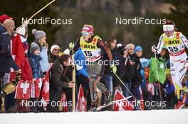 02.01.2016, Lenzerheide, Switzerland (SUI): Sandra Ringwald (GER), Maria Rydqvist (SWE), (l-r)  - FIS world cup cross-country, tour de ski, mass women, Lenzerheide (SUI). www.nordicfocus.com. © Felgenhauer/NordicFocus. Every downloaded picture is fee-liable.
