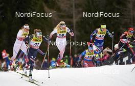 02.01.2016, Lenzerheide, Switzerland (SUI): Sandra Schuetzova (CZE), Anouk Faivre Picon (FRA), (l-r)  - FIS world cup cross-country, tour de ski, mass women, Lenzerheide (SUI). www.nordicfocus.com. © Felgenhauer/NordicFocus. Every downloaded picture is fee-liable.