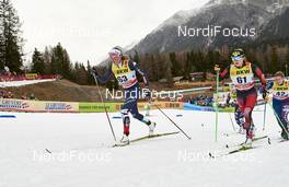 02.01.2016, Lenzerheide, Switzerland (SUI): Debora Agreiter (ITA), Nathalie Schwarz (AUT), (l-r)  - FIS world cup cross-country, tour de ski, mass women, Lenzerheide (SUI). www.nordicfocus.com. © Felgenhauer/NordicFocus. Every downloaded picture is fee-liable.