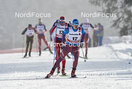 03.01.2016, Lenzerheide, Switzerland (SUI): Niklas Dyrhaug (NOR), Alexander Bessmertnykh (RUS), (l-r)  - FIS world cup cross-country, tour de ski, pursuit men, Lenzerheide (SUI). www.nordicfocus.com. © Felgenhauer/NordicFocus. Every downloaded picture is fee-liable.