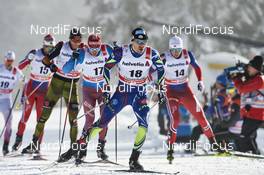 03.01.2016, Lenzerheide, Switzerland (SUI): Alexander Legkov (RUS), Maurice Manificat (FRA), Emil Iversen (NOR), (l-r)  - FIS world cup cross-country, tour de ski, pursuit men, Lenzerheide (SUI). www.nordicfocus.com. © Felgenhauer/NordicFocus. Every downloaded picture is fee-liable.