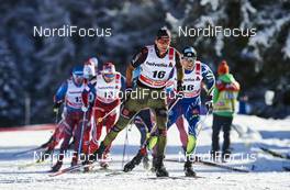 03.01.2016, Lenzerheide, Switzerland (SUI): Andreas Katz (GER), Maurice Manificat (FRA), (l-r)  - FIS world cup cross-country, tour de ski, pursuit men, Lenzerheide (SUI). www.nordicfocus.com. © Felgenhauer/NordicFocus. Every downloaded picture is fee-liable.
