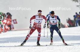 03.01.2016, Lenzerheide, Switzerland (SUI): Alex Harvey (CAN), Alexey Poltoranin (KAZ), (l-r)  - FIS world cup cross-country, tour de ski, pursuit men, Lenzerheide (SUI). www.nordicfocus.com. © Felgenhauer/NordicFocus. Every downloaded picture is fee-liable.