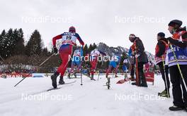 05.01.2016, Oberstdorf, Germany (GER): Didrik Toenseth (NOR), Stanislav Volzhentsev (RUS), Finn Haagen Krogh (NOR), Maxim Vylegzhanin (RUS),  pass their coaches  - FIS world cup cross-country, tour de ski, individual sprint, Oberstdorf (GER). www.nordicfocus.com. © Felgenhauer/NordicFocus. Every downloaded picture is fee-liable.