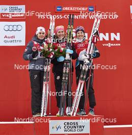 05.01.2016, Oberstdorf, Germany (GER): Heidi Weng (NOR), Sophie Caldwell (USA), Ingvild Flugstad Oestberg (NOR), (l-r) - FIS world cup cross-country, tour de ski, individual sprint, Oberstdorf (GER). www.nordicfocus.com. © Felgenhauer/NordicFocus. Every downloaded picture is fee-liable.