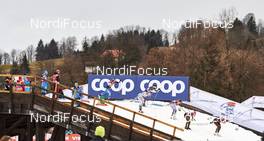 05.01.2016, Oberstdorf, Germany (GER): athletes pass the bridge   - FIS world cup cross-country, tour de ski, individual sprint, Oberstdorf (GER). www.nordicfocus.com. © Felgenhauer/NordicFocus. Every downloaded picture is fee-liable.