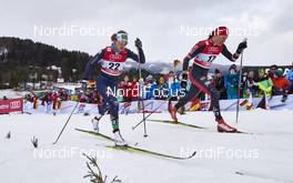 05.01.2016, Oberstdorf, Germany (GER): Lucia Scardoni (ITA), Justyna Kowalczyk (POL), (l-r)  - FIS world cup cross-country, tour de ski, individual sprint, Oberstdorf (GER). www.nordicfocus.com. © Felgenhauer/NordicFocus. Every downloaded picture is fee-liable.