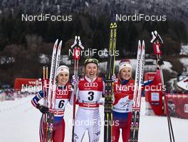 05.01.2016, Oberstdorf, Germany (GER): Heidi Weng (NOR), Sophie Caldwell (USA), Ingvild Flugstad Oestberg (NOR), (l-r)  - FIS world cup cross-country, tour de ski, individual sprint, Oberstdorf (GER). www.nordicfocus.com. © Felgenhauer/NordicFocus. Every downloaded picture is fee-liable.