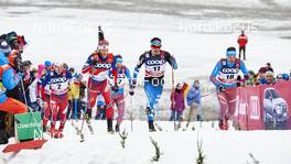 05.01.2016, Oberstdorf, Germany (GER): Finn Haagen Krogh (NOR), Martin Johnsrud Sundby (NOR), Ristomatti Hakola (FIN), Maxim Vylegzhanin (RUS), (l-r)  - FIS world cup cross-country, tour de ski, individual sprint, Oberstdorf (GER). www.nordicfocus.com. © Felgenhauer/NordicFocus. Every downloaded picture is fee-liable.
