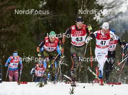 06.01.2016, Oberstdorf, Germany (GER): Thomas Bing (GER), Lucas Boegl (GER), Jens Burman (SWE), (l-r)  - FIS world cup cross-country, tour de ski, mass men, Oberstdorf (GER). www.nordicfocus.com. © Felgenhauer/NordicFocus. Every downloaded picture is fee-liable.