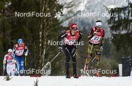 06.01.2016, Oberstdorf, Germany (GER): Matti Heikkinen (FIN), Jonas Baumann (SUI), Jonas Dobler (GER), (l-r)  - FIS world cup cross-country, tour de ski, mass men, Oberstdorf (GER). www.nordicfocus.com. © Felgenhauer/NordicFocus. Every downloaded picture is fee-liable.