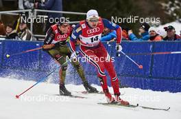 06.01.2016, Oberstdorf, Germany (GER): Andreas Katz (GER), Niklas Dyrhaug (NOR), (l-r)  - FIS world cup cross-country, tour de ski, mass men, Oberstdorf (GER). www.nordicfocus.com. © Felgenhauer/NordicFocus. Every downloaded picture is fee-liable.