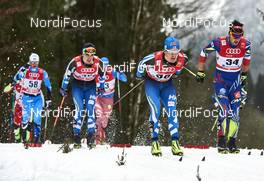 06.01.2016, Oberstdorf, Germany (GER): Sami Jauhojaervi (FIN), Adrien Backscheider (FRA), (l-r)  - FIS world cup cross-country, tour de ski, mass men, Oberstdorf (GER). www.nordicfocus.com. © Felgenhauer/NordicFocus. Every downloaded picture is fee-liable.