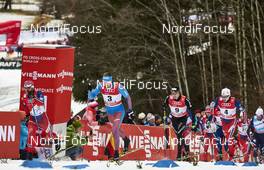 06.01.2016, Oberstdorf, Germany (GER): Martin Johnsrud Sundby (NOR), Sergey Ustiugov (RUS), Dario Cologna (SUI), Finn Haagen Krogh (NOR), (l-r)  - FIS world cup cross-country, tour de ski, mass men, Oberstdorf (GER). www.nordicfocus.com. © Felgenhauer/NordicFocus. Every downloaded picture is fee-liable.