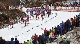 06.01.2016, Oberstdorf, Germany (GER): the first group on the top   - FIS world cup cross-country, tour de ski, mass men, Oberstdorf (GER). www.nordicfocus.com. © Felgenhauer/NordicFocus. Every downloaded picture is fee-liable.