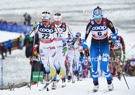 06.01.2016, Oberstdorf, Germany (GER): Anna Haag (SWE), Ida Ingemarsdotter (SWE), Kerttu Niskanen (FIN), (l-r)  - FIS world cup cross-country, tour de ski, mass women, Oberstdorf (GER). www.nordicfocus.com. © Felgenhauer/NordicFocus. Every downloaded picture is fee-liable.