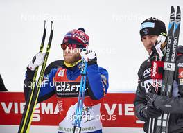 08.01.2016, Cortina-Toblach, Italy (ITA): Martin Johnsrud Sundby (NOR), Maurice Manificat (FRA), (l-r)  - FIS world cup cross-country, tour de ski, 10km men, Cortina-Toblach (ITA). www.nordicfocus.com. © Felgenhauer/NordicFocus. Every downloaded picture is fee-liable.