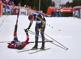 10.01.2016, Val di Fiemme, Italy (ITA): Morten Saetha (NOR) and Tobias Angerer (GER)  - Rampa con i Campioni Val di Fiemme (ITA). www.nordicfocus.com. © Felgenhauer/NordicFocus. Every downloaded picture is fee-liable.