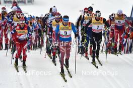 09.01.2016, Val di Fiemme, Italy (ITA): Martin Johnsrud Sundby (NOR), Sergey Ustiugov (RUS), Dario Cologna (SUI), Emil Iversen (NOR), (l-r)  - FIS world cup cross-country, tour de ski, mass men, Val di Fiemme (ITA). www.nordicfocus.com. © Felgenhauer/NordicFocus. Every downloaded picture is fee-liable.
