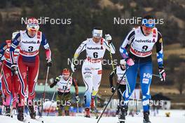 09.01.2016, Val di Fiemme, Italy (ITA): Heidi Weng (NOR), Charlotte Kalla (SWE), (l-r)  - FIS world cup cross-country, tour de ski, mass women, Val di Fiemme (ITA). www.nordicfocus.com. © Felgenhauer/NordicFocus. Every downloaded picture is fee-liable.