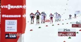 09.01.2016, Val di Fiemme, Italy (ITA): Justyna Kowalczyk (POL), Denise Herrmann (GER), Jessica Diggins (USA), Anastasia Dotsenko (RUS), Kari Oeyre Slind (NOR), (l-r)  - FIS world cup cross-country, tour de ski, mass women, Val di Fiemme (ITA). www.nordicfocus.com. © Felgenhauer/NordicFocus. Every downloaded picture is fee-liable.
