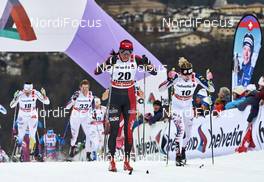 09.01.2016, Val di Fiemme, Italy (ITA): Justyna Kowalczyk (POL), Jessica Diggins (USA), (l-r)  - FIS world cup cross-country, tour de ski, mass women, Val di Fiemme (ITA). www.nordicfocus.com. © Felgenhauer/NordicFocus. Every downloaded picture is fee-liable.
