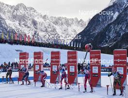 16.01.2016, Planica, Slovenia (SLO): Denise Herrmann (GER), Gaia Vuerich (ITA), Heidi Weng (NOR), Astrid Uhrenholdt Jacobsen (NOR), Sandra Ringwald (GER), (l-r)  - FIS world cup cross-country, individual sprint, Planica (SLO). www.nordicfocus.com. © Felgenhauer/NordicFocus. Every downloaded picture is fee-liable.