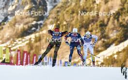 17.01.2016, Planica, Slovenia (SLO): Hanna Kolb (GER), Sophie Caldwell (USA), Stina Nilsson (SWE), (l-r)  - FIS world cup cross-country, team sprint, Planica (SLO). www.nordicfocus.com. © Felgenhauer/NordicFocus. Every downloaded picture is fee-liable.