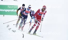 17.01.2016, Planica, Slovenia (SLO): Maicol Rastelli (ITA), Len Valjas (CAN), (l-r)  - FIS world cup cross-country, team sprint, Planica (SLO). www.nordicfocus.com. © Felgenhauer/NordicFocus. Every downloaded picture is fee-liable.