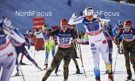 17.01.2016, Planica, Slovenia (SLO): Lucia Anger (GER), Hanna Falk (SWE), (l-r)  - FIS world cup cross-country, team sprint, Planica (SLO). www.nordicfocus.com. © Felgenhauer/NordicFocus. Every downloaded picture is fee-liable.