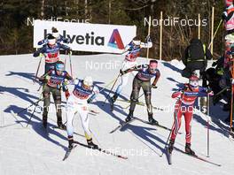 17.01.2016, Planica, Slovenia (SLO): Greta Laurent (ITA), Sandra Ringwald (GER), Ida Ingemarsdotter (SWE), Jonna Sundling (SWE), Laura Gimmler (GER), Heidi Weng (NOR), (l-r)  - FIS world cup cross-country, team sprint, Planica (SLO). www.nordicfocus.com. © Felgenhauer/NordicFocus. Every downloaded picture is fee-liable.