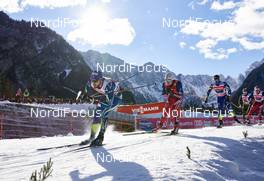 17.01.2016, Planica, Slovenia (SLO): Baptiste Gros (FRA), Eirik Brandsdal (NOR), Richard Jouve (FRA), (l-r)  - FIS world cup cross-country, team sprint, Planica (SLO). www.nordicfocus.com. © Felgenhauer/NordicFocus. Every downloaded picture is fee-liable.