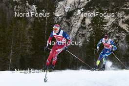 17.01.2016, Planica, Slovenia (SLO): Ola Vigen Hattestad (NOR), Valentin Chauvin (FRA), (l-r)  - FIS world cup cross-country, team sprint, Planica (SLO). www.nordicfocus.com. © Felgenhauer/NordicFocus. Every downloaded picture is fee-liable.
