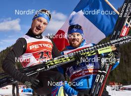 17.01.2016, Planica, Slovenia (SLO): Renaud Jay (FRA), Baptiste Gros (FRA), (l-r)  - FIS world cup cross-country, team sprint, Planica (SLO). www.nordicfocus.com. © Felgenhauer/NordicFocus. Every downloaded picture is fee-liable.
