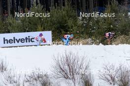 24.01.2016, Nove Mesto, Czech Republic (CZE): Jens Burman (SWE), Juho Mikkonen (FIN), Andreas Katz (GER), (l-r)  - FIS world cup cross-country, 4x10km men, Nove Mesto (CZE). www.nordicfocus.com. © Rauschendorfer/NordicFocus. Every downloaded picture is fee-liable.