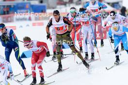 24.01.2016, Nove Mesto, Czech Republic (CZE): men's start  - FIS world cup cross-country, 4x10km men, Nove Mesto (CZE). www.nordicfocus.com. © Rauschendorfer/NordicFocus. Every downloaded picture is fee-liable.