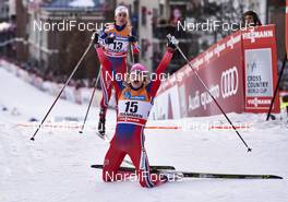 03.02.2016, Drammen, Norway (NOR): Maiken Caspersen Falla (NOR), Heidi Weng (NOR), (l-r)  - FIS world cup cross-country, individual sprint, Drammen (NOR). www.nordicfocus.com. © Felgenhauer/NordicFocus. Every downloaded picture is fee-liable.