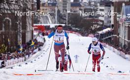 03.02.2016, Drammen, Norway (NOR): Alexander Panzhinskiy (RUS), Finn Haagen Krogh (NOR), (l-r)  - FIS world cup cross-country, individual sprint, Drammen (NOR). www.nordicfocus.com. © Felgenhauer/NordicFocus. Every downloaded picture is fee-liable.