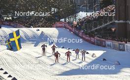 03.02.2016, Drammen, Norway (NOR): athletes pass the venue of Drammen   - FIS world cup cross-country, individual sprint, Drammen (NOR). www.nordicfocus.com. © Felgenhauer/NordicFocus. Every downloaded picture is fee-liable.