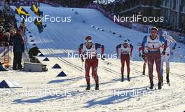 03.02.2016, Drammen, Norway (NOR): Fredrik Riseth (NOR), Alexander Panzhinskiy (RUS), (l-r)  - FIS world cup cross-country, individual sprint, Drammen (NOR). www.nordicfocus.com. © Felgenhauer/NordicFocus. Every downloaded picture is fee-liable.