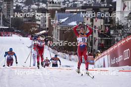 03.02.2016, Drammen, Norway (NOR): Natalia Matveeva (RUS), Ingvild Flugstad Oestberg (NOR), Maiken Caspersen Falla (NOR), (l-r)  - FIS world cup cross-country, individual sprint, Drammen (NOR). www.nordicfocus.com. © Felgenhauer/NordicFocus. Every downloaded picture is fee-liable.