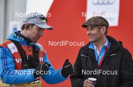 03.02.2016, Drammen, Norway (NOR): Michal Lamplot (CZE) and Juerg Capol (SUI) (l-r)   - FIS world cup cross-country, individual sprint, Drammen (NOR). www.nordicfocus.com. © Felgenhauer/NordicFocus. Every downloaded picture is fee-liable.