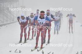 06.02.2016, Oslo, Norway (NOR): Petter Northug (NOR), Niklas Dyrhaug (NOR), Dmitriy Japarov (RUS), (l-r)  - FIS world cup cross-country, mass men, Oslo (NOR). www.nordicfocus.com. © Felgenhauer/NordicFocus. Every downloaded picture is fee-liable.