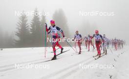 07.02.2016, Oslo, Norway (NOR): (l-r) Katherine Rolsted Harsem (NOR), Atomic, KV+, Heidi Weng (NOR), Madshus, Swix, Rottefella and Ragnhild Haga (NOR), Fischer, Swix, Alpina, Rottefella - FIS world cup cross-country, mass women, Oslo (NOR). www.nordicfocus.com. © Laiho/NordicFocus. Every downloaded picture is fee-liable.