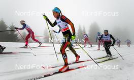 07.02.2016, Oslo, Norway (NOR): Nicole Fessel (GER), Rossignol, Alpina, One Way, Rottefella, Adidas followed by Nathalie von Siebenthal (SUI) - FIS world cup cross-country, mass women, Oslo (NOR). www.nordicfocus.com. © Laiho/NordicFocus. Every downloaded picture is fee-liable.
