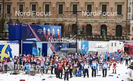 11.02.2016, Stockholm, Sweden (SWE): crowded start area   - FIS world cup cross-country, individual sprint, Stockholm (SWE). www.nordicfocus.com. © Felgenhauer/NordicFocus. Every downloaded picture is fee-liable.
