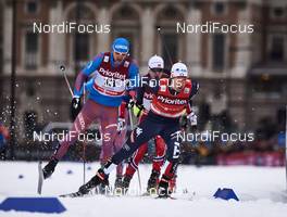 11.02.2016, Stockholm, Sweden (SWE): Anton Gafarov (RUS), Federico Pellegrino (ITA), (l-r)  - FIS world cup cross-country, individual sprint, Stockholm (SWE). www.nordicfocus.com. © Felgenhauer/NordicFocus. Every downloaded picture is fee-liable.
